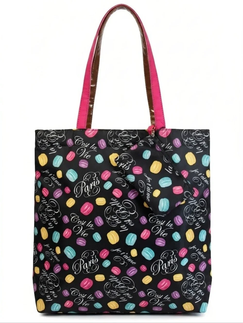 Lancôme Signature Reversible Tote Bag (solid pink/printed)